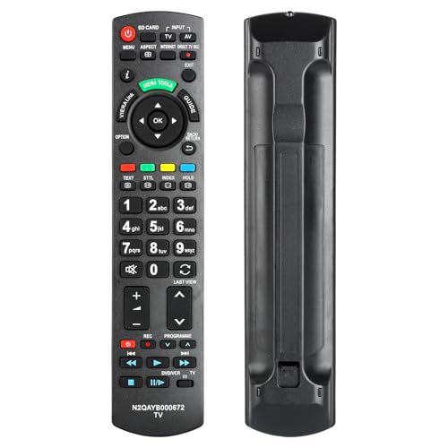 Fernbedienung N2QAYB000672 kompatibel mit Panasonic Viera TV TX-L32E31B TX-L32E30E TX-L42E3E TX-L42E30E TX-L42EW30 TX-LF37E30 TX-L37GW20 TX-P42G30J Ersatz Controller Fernbedienung N2QAYB000672 kompatibel mit Panasonic Viera TV TX-L32E31B TX-L32E30E TX-L42E3E TX-L42E30E TX-L42EW30 TX-LF37E30 TX-L37GW20 TX-P42G30J Ersatz Controller von CTRLBETTER