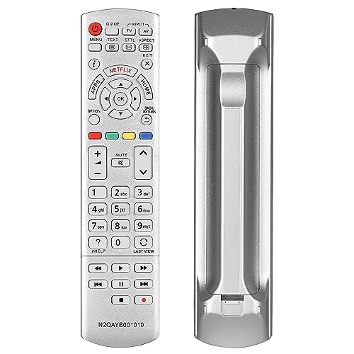 Fernbedienung N2QAYB001010, kompatibel mit Panasonic TV TX-40CSN638, TX-40CST636, TX-43CXW754, TX-49CX740E, TX-50CXC725, TX-50CXE720, TX-55DXW654, TX-58DX777. 00E Ersatz Controller mit Netflix-Taste Fernbedienung N2QAYB001010, kompatibel mit Panasonic TV TX-40CSN638, TX-40CST636, TX-43CXW754, TX-49CX740E, TX-50CXC725, TX-50CXE720, TX-55DXW654, TX-58DX777. 00E Ersatz Controller mit Netflix-Taste von CTRLBETTER