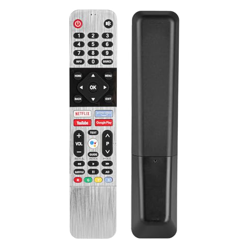IR-Fernbedienung kompatibel mit Metz Miia TV 32MTC6000Z 32MTC6110Z 32MTC6000 42MTC6000 42MTC6000Z Ersatz Controller mit NETFLIX PrimeVideo YouTube Google Play Tasten (keine Sprachfunktion) von CTRLBETTER