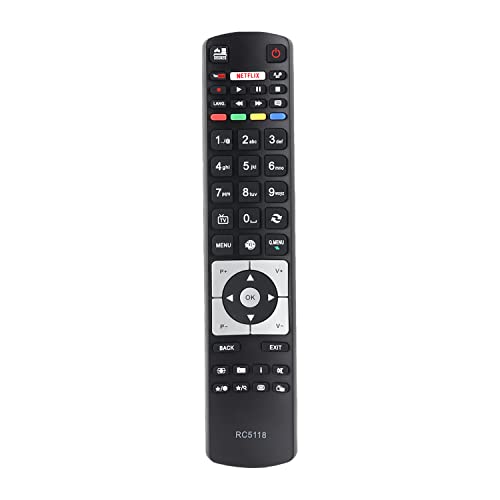 RC5118 Fernbedienung kompatibel mit Telefunken Smart TV LF43FZ20 LF43WZ20 XF43D401 XH32A301 XF43B400 XF48B400 XF50A401 A40F446A Ersatz Controller mit Netflix Tasten von CTRLBETTER