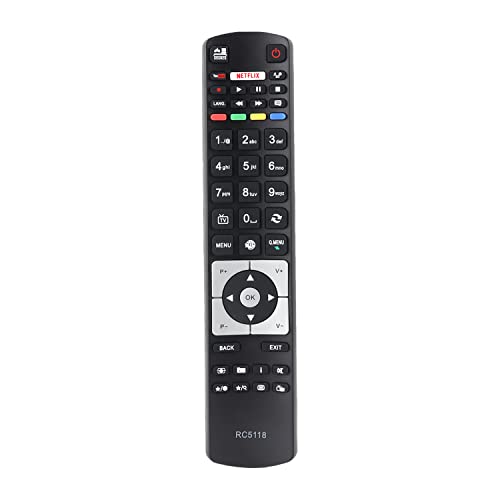 RC5118 Fernbedienung kompatibel mit Telefunken Smart TV LF43FZ20 LF43WZ20 XF43D401 XH32A301 XF43B400 XF48B400 XF50A401 A40F446A Ersatz Controller mit Netflix Tasten RC5118 Fernbedienung kompatibel mit Telefunken Smart TV LF43FZ20 LF43WZ20 XF43D401 XH32A301 XF43B400 XF48B400 XF50A401 A40F446A Ersatz Controller mit Netflix Tasten von CTRLBETTER