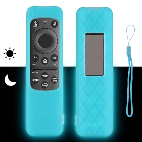 Schutzhülle für Fernbedienung aus Silikon, kompatibel mit Samsung Neo QLED OLED Smart TV Solar Cell BN59-01432D BN59-01432A BN59-01439A Fernbedienung Stoßfeste Schutzhülle mit fluoreszierendem Blau Schutzhülle für Fernbedienung aus Silikon, kompatibel mit Samsung Neo QLED OLED Smart TV Solar Cell BN59-01432D BN59-01432A BN59-01439A Fernbedienung Stoßfeste Schutzhülle mit fluoreszierendem Blau von CTRLBETTER