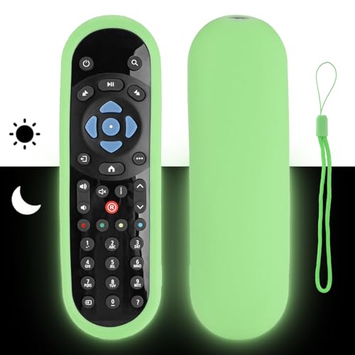 Silikon-Fernbedienung Fall kompatibel mit Sky Q TV Fernbedienung Stoßfeste Schutzhülle mit einem Lanyard (Fluoreszierend Grün) von CTRLBETTER