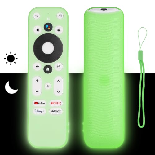 Silikon Fernbedienung Hülle Kompatibel mit Onn 100024646 100026240 4K UHD Stick TV Box Remote Stoßfest Schutzhülle Schale Cover mit einem Lanyard (Fluoreszierendes Grün) von CTRLBETTER