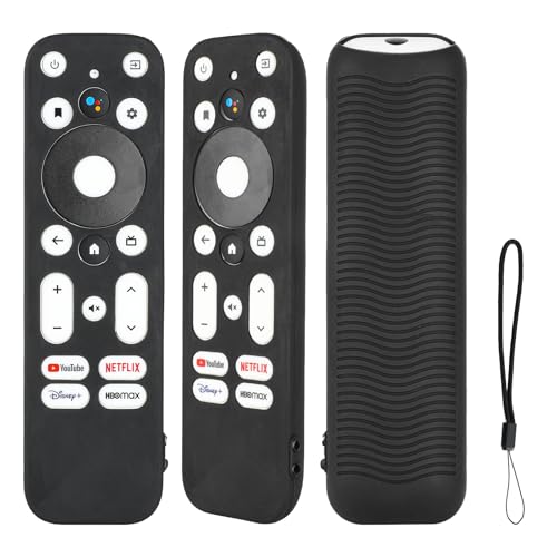 Silikon Fernbedienung Hülle Kompatibel mit Onn 100024646 100026240 4K UHD Stick TV Box Remote Stoßfest Schutzhülle Schale Cover mit einem Lanyard (Schwarz) von CTRLBETTER