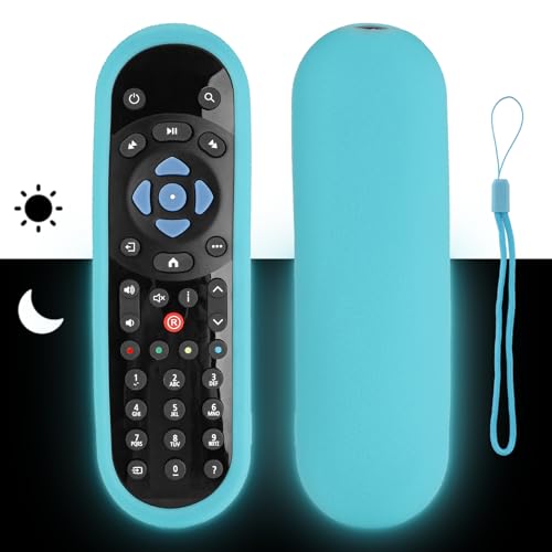 Silikon-Fernbedienungshülle kompatibel mit Sky Q TV Remote stoßfeste Schutzhülle mit Einer Lanyard (Fluoreszierend Blau) von CTRLBETTER