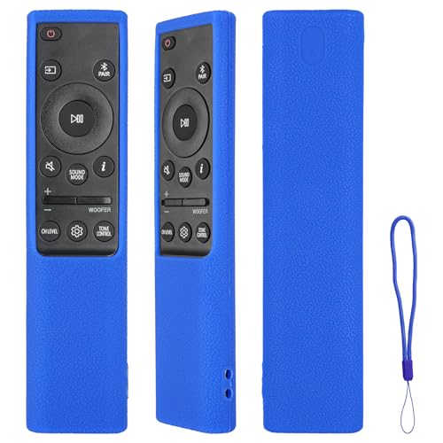 Silikon-Schutzhülle für Fernbedienung, kompatibel mit Samsung AH81-15047A AH81-15498A, Soundbar, stoßfest, Schutzhülle mit Umhängeband, Blau von CTRLBETTER