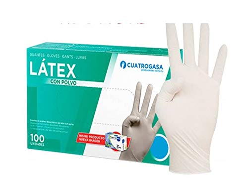 CUATROGASA Latex-Handschuhe, Größe XS, mit Pulver, 100 Stück CUATROGASA Latex-Handschuhe, Größe XS, mit Pulver, 100 Stück von CUATROGASA