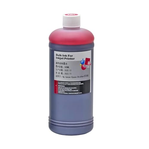 500 ml universelle Nachfülldye -Basis -Tintenbasis mit verschiedenen Tintenstrahldruckern, einschließlich kontinuierlicher Tintenversorgung(Magenta) von CUAWBAPF