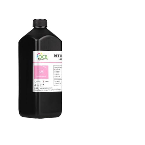 CUAWBAPF Kompatible Harte Tinte Kompatibel mit Verschiedene Tintenstrahldrucker, einschließlich L805 L1800 R290 1390 7800 7880 TX800 XP600 XP300 DX4 DX5 DX6 DX7(LM 1000ML) von CUAWBAPF