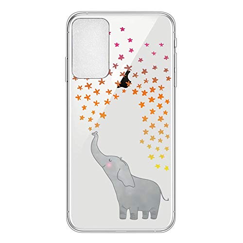 Adolasx Kompatibel für Motorola Moto E13 Hülle Transparent Silikon Klar Ultra Dünn Slim Lustig Motiv Muster Bumper Hüllen Durchsichtig Handyhülle Case Cover für Mädchen Damen Elefant von CUAgain-EU