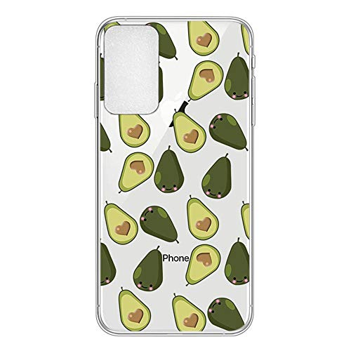 Adolasx Kompatibel für Nokia G21/G11 Hülle Transparent Silikon Klar Ultra Dünn Slim Lustig Motiv Muster Bumper Hüllen Durchsichtig Handyhülle Case Cover für Mädchen Damen Avocado von CUAgain-EU