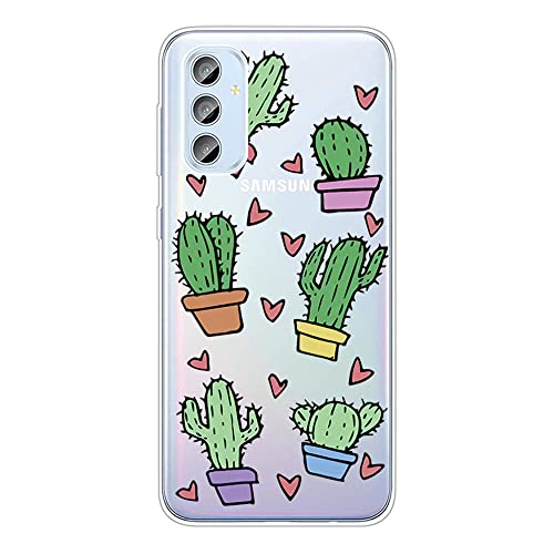 Adolasx Kompatibel für Samsung Galaxy A54 5G Hülle Transparent Silikon Klar Ultra Dünn Slim Lustig Motiv Muster Bumper Hüllen Durchsichtig Handyhülle Case Cover für Mädchen Damen Kaktus von CUAgain-EU