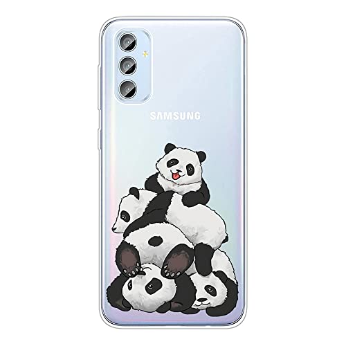 Adolasx Kompatibel für Samsung Galaxy A54 5G Hülle Transparent Silikon Klar Ultra Dünn Slim Lustig Motiv Muster Bumper Hüllen Durchsichtig Handyhülle Case Cover für Mädchen Damen Panda von CUAgain-EU