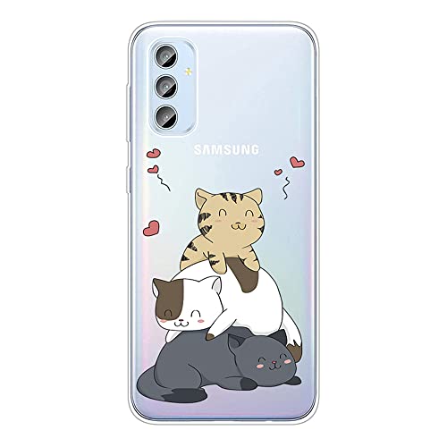 Adolasx Kompatibel für Samsung Galaxy S23 Hülle Transparent Silikon Klar Ultra Dünn Slim Lustig Motiv Muster Bumper Hüllen Durchsichtig Handyhülle Case Cover für Mädchen Damen Katze von CUAgain-EU