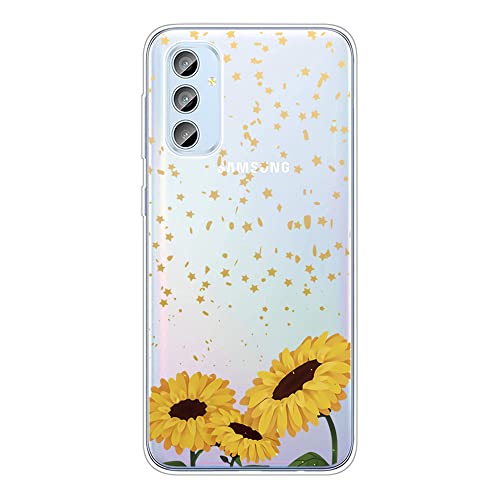 Adolasx Kompatibel für Samsung Galaxy S23 Hülle Transparent Silikon Klar Ultra Dünn Slim Lustig Motiv Muster Bumper Hüllen Durchsichtig Handyhülle Case Cover für Mädchen Damen Sonnenblume von CUAgain-EU