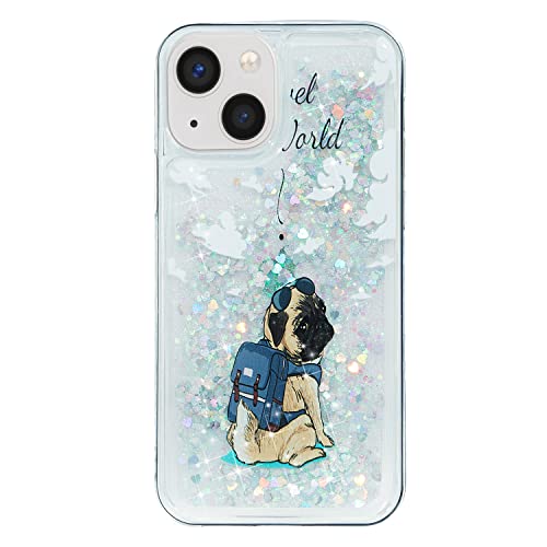Kompatibel für iPhone 13 Mini Hülle Silikon Glitzer Flüssig Wasser Liquid 3D Transparent Bumper Hüllen Durchsichtig Handyhülle Case Cover Mädchen Damen Hund Kompatibel für iPhone 13 Mini Hülle Silikon Glitzer Flüssig Wasser Liquid 3D Transparent Bumper Hüllen Durchsichtig Handyhülle Case Cover Mädchen Damen Hund von CUAgain-EU
