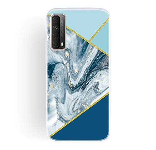 Kompatibel mit Huawei P Smart 2021 Hülle Silikon Marmor Lustig Diamant Muster Gummi Hüllen Handyhülle Cover Ultra Dünn Bumper Slim Handytasche Stoßfest Mädchen Damen Blau Kompatibel mit Huawei P Smart 2021 Hülle Silikon Marmor Lustig Diamant Muster Gummi Hüllen Handyhülle Cover Ultra Dünn Bumper Slim Handytasche Stoßfest Mädchen Damen Blau von CUAgain-EU