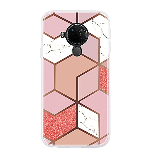 Kompatibel mit Nokia 3.4 2020 Hülle Silikon Marmor Lustig Diamant Muster Gummi Hüllen Handyhülle Cover Ultra Dünn Bumper Slim Handytasche Stoßfest Mädchen Damen Rosa Kompatibel mit Nokia 3.4 2020 Hülle Silikon Marmor Lustig Diamant Muster Gummi Hüllen Handyhülle Cover Ultra Dünn Bumper Slim Handytasche Stoßfest Mädchen Damen Rosa von CUAgain-EU