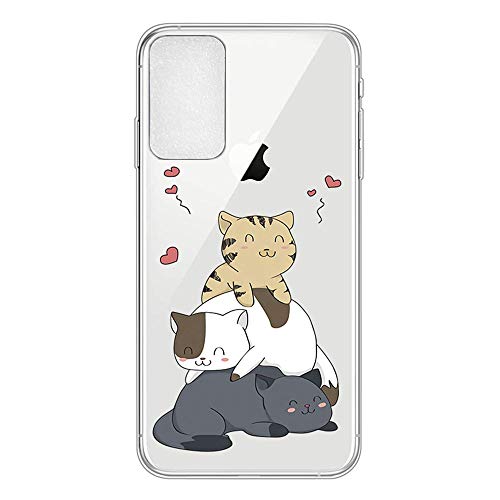 Kompatibel mit Samsung Galaxy A23 5G 4G / M23 Hülle Transparent Silikon Klar Ultra Dünn Slim Lustig Motiv Muster Bumper Hüllen Durchsichtig Handyhülle Case Cover für Mädchen Damen Katze von CUAgain-EU