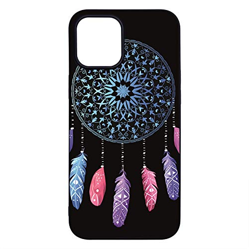 Kompatibel mit iPhone 12/12 Pro Hülle Silikon Schwarz Muster Motiv Lustig Matt Hüllen Handyhülle Ultra Dünn Gummi Cover Bumper Case Mädchen Damen Traumfänger Kompatibel mit iPhone 12/12 Pro Hülle Silikon Schwarz Muster Motiv Lustig Matt Hüllen Handyhülle Ultra Dünn Gummi Cover Bumper Case Mädchen Damen Traumfänger von CUAgain-EU