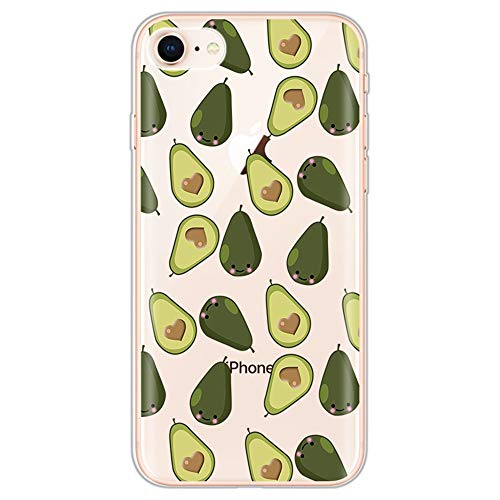 Kompatibel mit iPhone SE 2022 2020/iPhone 7 8 Hülle Transparent Silikon Klar Ultra Dünn Slim Lustig Motiv Muster Bumper Hüllen Durchsichtig Handyhülle Case Cover für Mädchen Damen Avocado Kompatibel mit iPhone SE 2022 2020/iPhone 7 8 Hülle Transparent Silikon Klar Ultra Dünn Slim Lustig Motiv Muster Bumper Hüllen Durchsichtig Handyhülle Case Cover für Mädchen Damen Avocado von CUAgain-EU