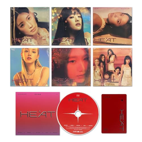 (G)I-DLE - Special Album [HEAT] (DIGIPAK - Random Ver.) 2-Panel Digipak Cover + Photo & Lyric Booklet + CD + Photocard + 2 Pin Badge + 4 Extra Photocards von CUBE Ent.