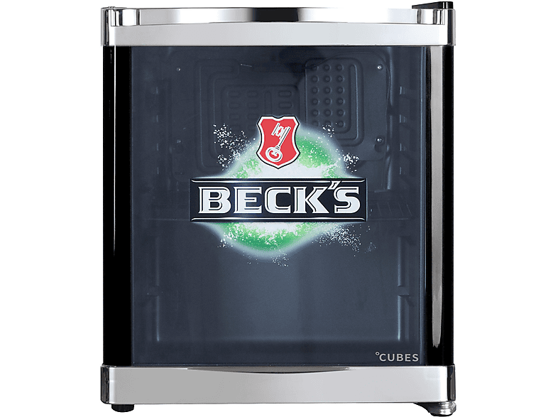 CUBES CC 240 E BECK'S Getränkekühlschrank (48 l, E, 510 mm hoch}, Schwarz / Grün) von CUBES