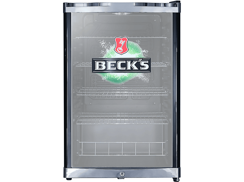 CUBES HC 241 E BECK'S Getränkekühlschrank (115 l, E, 845 mm hoch}, Schwarz / Grün) von CUBES