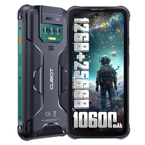CUBOT Kingkong 8(2023) Outdoor Handy Android 13-10600mAh, 12GB/256GB Smartphone Ohne Vertrag, 6,52 Zoll In-Cell Display, mit 5000LM LED Taschenlampe, 48MP Kamera, IP68/69K/Dual 4G SIM/NFC/GPS von CUBOT