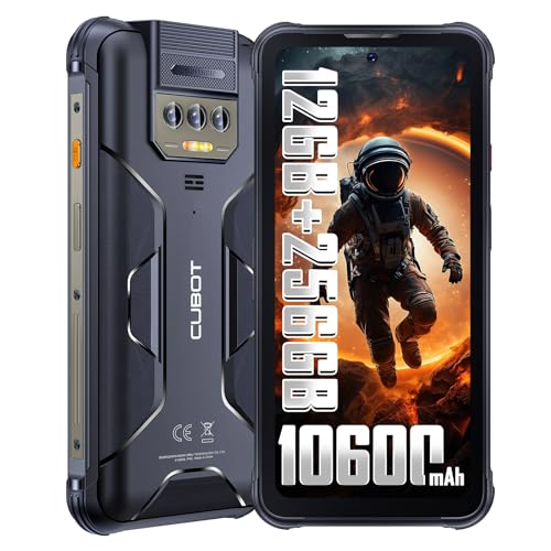 CUBOT Kingkong 8(2024) Outdoor Handy Android 13-10600mAh, 12GB+256GB Outdoor Smartphone Ohne Vertrag, 6,52 Zoll In-Cell Display, mit 5000LM LED Taschenlampe, 48MP Kamera, IP68/69K/Dual SIM/NFC/GPS von CUBOT