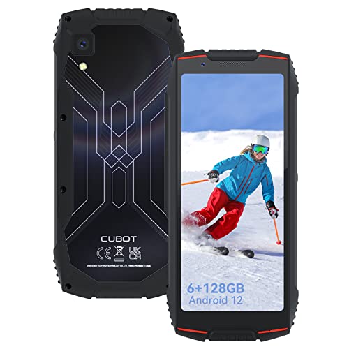 CUBOT Kingkong Mini 3 Outdoor Handy Ohne Vertrag,4.5 Zoll 4G Smartphone Android 12.0,6GB RAM+128GB ROM,Wasserdicht,Stoßfest und Staubdicht,NFC/Face ID/GPS-Schwarz von CUBOT