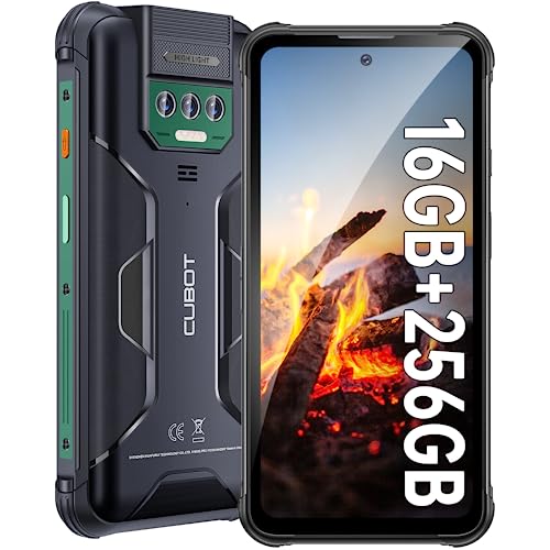 CUBOT Kingkong Power(2023) Outdoor Smartphone Android 13, 16GB(8+8)/256GB, 10600mAh(33W), 6.5" FHD+ Handy Ohne Vertrag mit Glare Taschenlampe, 48MP+20MP Nachtsicht, IP68/Dual 4G SIM/NFC/GPS von CUBOT