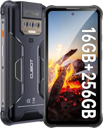 CUBOT Kingkong Power(2023) Outdoor Smartphone Android 13, 16GB(8+8)/256GB, 10600mAh(33W), 6.5" FHD+ Handy Ohne Vertrag mit Glare Taschenlampe, 48MP+20MP Nachtsicht, IP68/Dual 4G SIM/NFC/GPS von CUBOT