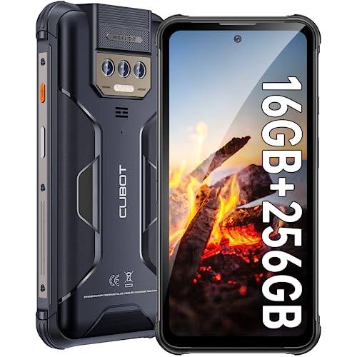 CUBOT Kingkong Power(2023) Smartphone Android 13, 16GB(8+8)/256GB, 10600mAh(33W), 6.5" FHD+ Outdoor Handy Ohne Vertrag mit Glare Taschenlampe, 48MP+20MP Nachtsicht, IP68/Dual 4G SIM/NFC/GPS von CUBOT