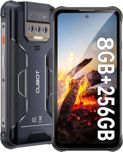 CUBOT Kingkong Power – 6,5-Zoll-FHD+-Smartphone, 8 GB und 256 GB, 48-MP-Dreifachkamera, 10600-mAh-Akku, Android 13, OctaCore-Prozessor, Farbe Schwarz von CUBOT