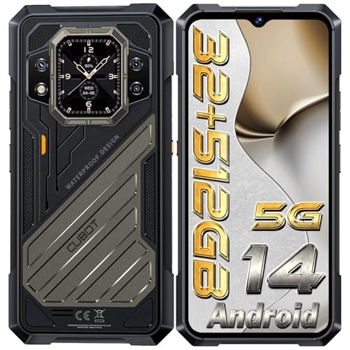 CUBOT Kingkong X (2024) Outdoor Handy 5G - Android 14 Outdoor Smartphone Ohne Vertrag, 32GB+512GB/1TB Baustellenhandy, 2.4K 6.58” FHD+&1.85” Display, 10200mAh(33W), 100MP/5G Dual SIM/IP68/WIFI 6/NFC von CUBOT