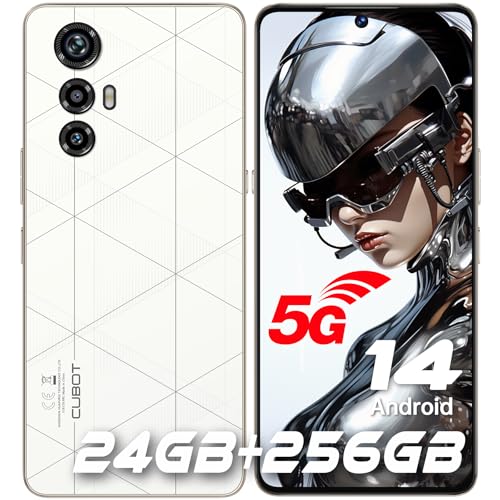 CUBOT MAX 5(2024) 5G Handy Ohne Vertrag - 24GB+256GB Smartphone Ohne Vertrag, 6.95“ FHD+(144Hz) Gaming Handy, 100MP Kamera, 5100mAh/33W, Dual SIM 5G/Android 14/NFC/Face ID/BT5.3/WiFi 6 von CUBOT