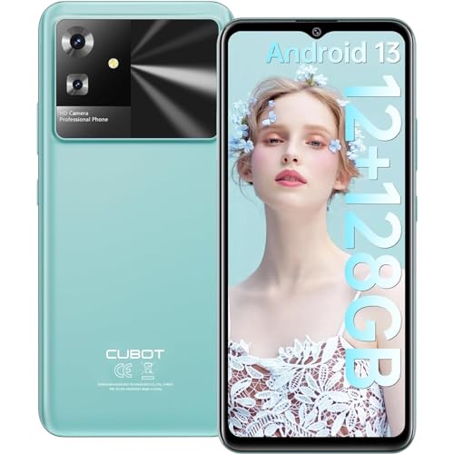 CUBOT Note 21 – 6,5-Zoll-HD+-Smartphone, 6 GB und 128 GB, 50 MP Dual-Kamera, 5200 mAh Akku, Android 13, OctaCore-Prozessor, Grün von CUBOT