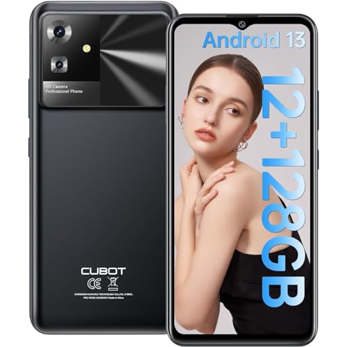 CUBOT Note 21 – 6,5-Zoll-HD+-Smartphone, 6 GB und 128 GB, 50 MP Dual-Kamera, 5200 mAh Akku, Android 13, OctaCore-Prozessor, Schwarz von CUBOT