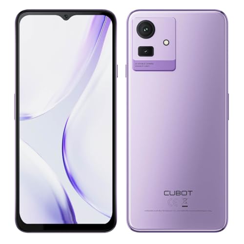 CUBOT Note 50 – 6,5-Zoll-HD+-Smartphone, 8 GB und 256 GB, 50 MP Dual-Kamera, 5200 mAh Akku, Android 13, OctaCore-Prozessor, Lila von CUBOT