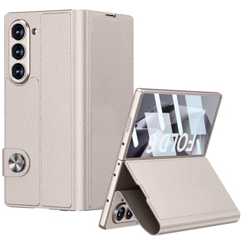 CUBTEM Case für Samsung Galaxy Z Fold 6 mit S Pen Slot & Stand, Card Slot, Magnetischer Verschluss, Hinge-Abdeckung, Schutzhülle, Kunstleder, Gold CUBTEM Case für Samsung Galaxy Z Fold 6 mit S Pen Slot & Stand, Card Slot, Magnetischer Verschluss, Hinge-Abdeckung, Schutzhülle, Kunstleder, Gold von CUBTEM