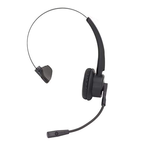 CUEI Telefon-Headset, USB Bluetooth 5.0 Einziehbarer Kopfbügel aus Manganstahl 180 Grad drehbares Mikrofon Büro-Headset Rauschunterdrückung 90 Grad schwenkbarer Boom Business-Headset von CUEI