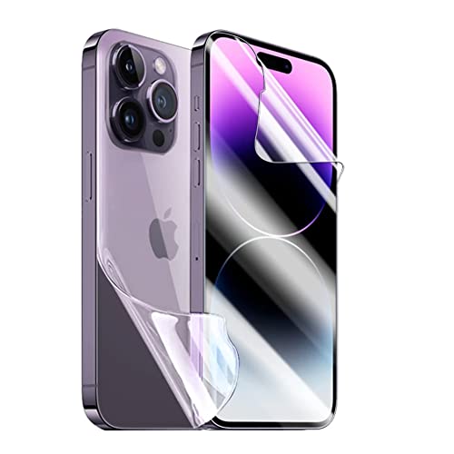 CUFEREDU 1 Set Vorder- und Rückseite Hydrogel Film für iPhone 14 Pro Max 6.7" flexibler Bildschirmschutz transparentes TPU Folie explosionsgeschützt nicht gehärtetes Glas von CUFEREDU