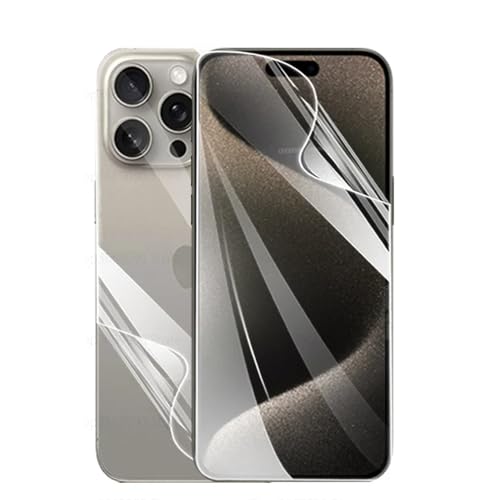 CUFEREDU 1 Set Vorder- und Rückseite Hydrogel Film für iPhone 15 Pro Max 6.7" 2023 flexibler Bildschirmschutz transparentes TPU Folie explosionsgeschützt nicht gehärtetes Glas CUFEREDU 1 Set Vorder- und Rückseite Hydrogel Film für iPhone 15 Pro Max 6.7" 2023 flexibler Bildschirmschutz transparentes TPU Folie explosionsgeschützt nicht gehärtetes Glas von CUFEREDU