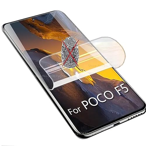 CUFEREDU 2pcs Anti-Fingerprint Matte Hydrogelfolie für Xiaomi Poco F5 5G 6.67" Blendschutz Flexible transparente TPU Frontschutz Explosionssicher Nicht gehärtetes Glas von CUFEREDU