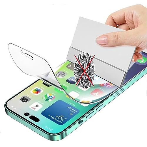 CUFEREDU 2pcs Anti-Fingerprint Matte Hydrogelfolie für iPhone 14 6.1" Blendschutz Flexible transparente TPU Frontschutz Explosionssicher Nicht gehärtetes Glas von CUFEREDU