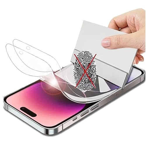 CUFEREDU 2pcs Anti-Fingerprint Matte Hydrogelfolie für iPhone 14 Pro 6.1" Blendschutz Flexible transparente TPU Frontschutz Explosionssicher Nicht gehärtetes Glas von CUFEREDU