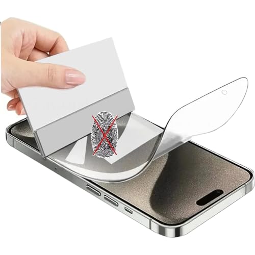 CUFEREDU 2pcs Anti-Fingerprint Matte Hydrogelfolie für iPhone 15 Plus 6.7” 2023 Blendschutz Flexible transparente TPU Frontschutz Explosionssicher Nicht gehärtetes Glas von CUFEREDU