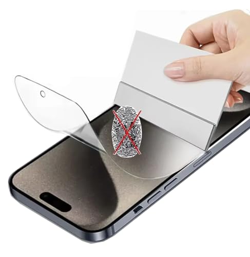 CUFEREDU 2pcs Anti-Fingerprint Matte Hydrogelfolie für iPhone 15 Pro 6.1“ 2023 Blendschutz Flexible transparente TPU Frontschutz Explosionssicher Nicht gehärtetes Glas von CUFEREDU
